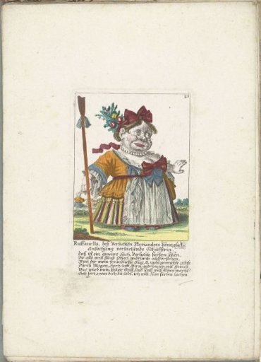 The little woman Ruffanella as a shepherdess, ca. 1710