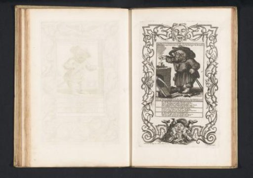 The Little Man Dr. Dwingdwangius Naturalis as alchemist, 1720