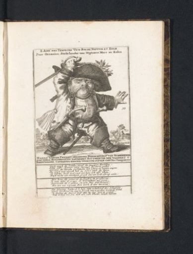 The little man Puer Orcanius as a wild officer, 1720