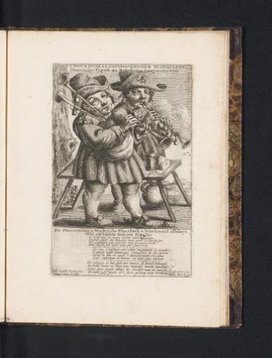 Two Little Men with Bagpipes and Flute, 1720