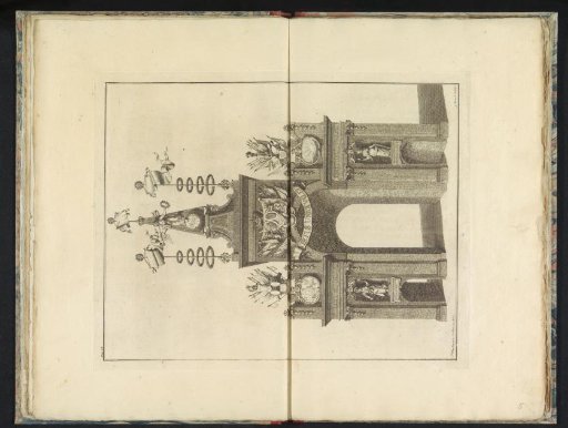 Arch of triumph on the Grote Markt at the entrance of Willem IV in Breda, 1737