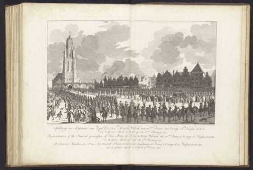 Lying-in-state of Willem IV, 1752, plate 41