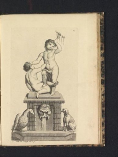 Fountain with two children
