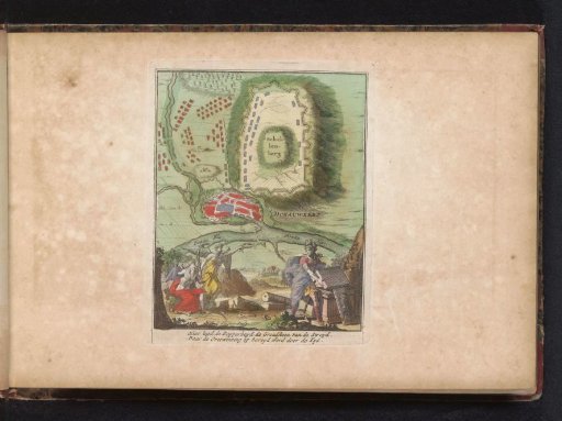 Map of Donauwörth with the Battle of Schellenberg, 1704