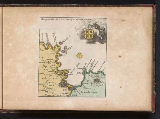 Map of Cagliari on Sardinia