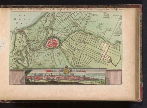Plan of Danzig, 1734