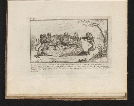Austrian eagle and Joseph II captured by Brabantine lions, 1789