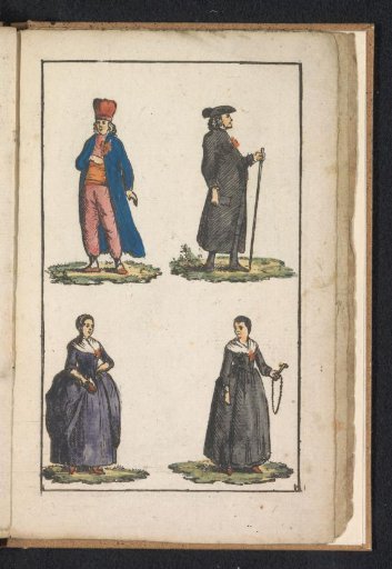 Persian Merchant and Roman Catholic Priest / Mennonite and Roman Catholic Nun, 1792