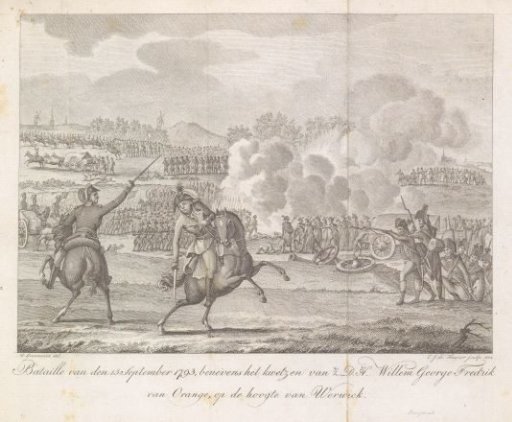 Prince Frederick wounded at Wervik, 1793