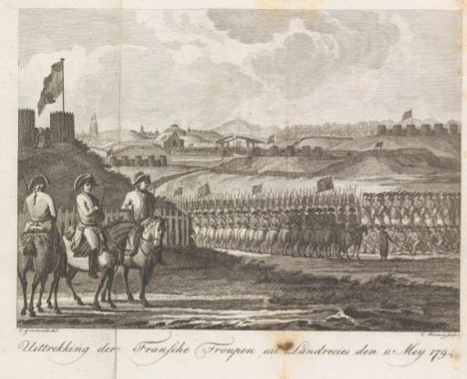 French troops leave Landrecy, 1794
