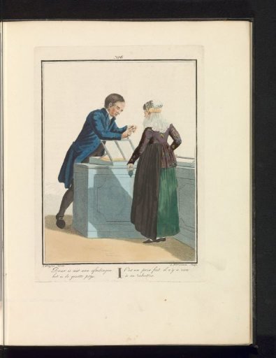 Shopkeeper of the Moravian Church with a Customer