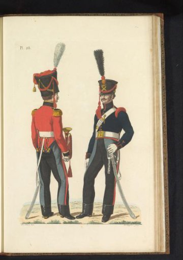 Gunner and Trumpeter, on Foot, Mounted Artillery