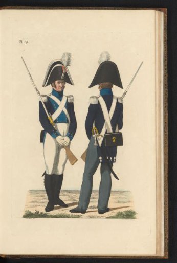 Maréchaussées, on foot, in full and small dress