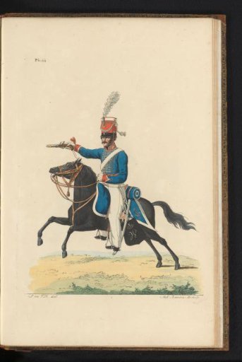 Hussar, on horseback, Troops in the East Indies