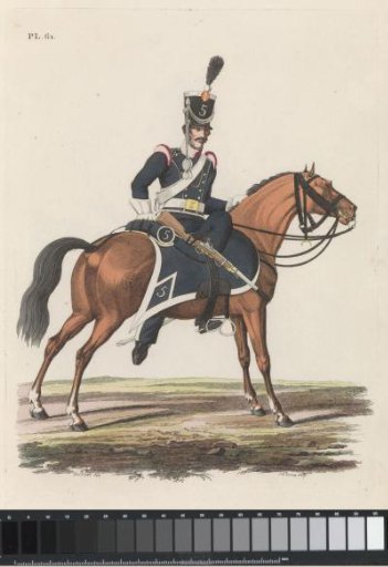 Dragoon, on horseback