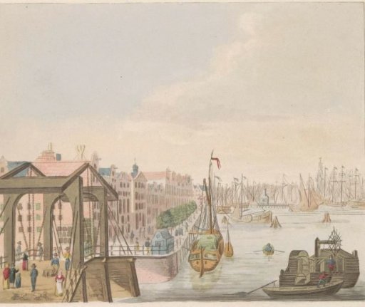 View of the Buitenkant and the IJ in Amsterdam