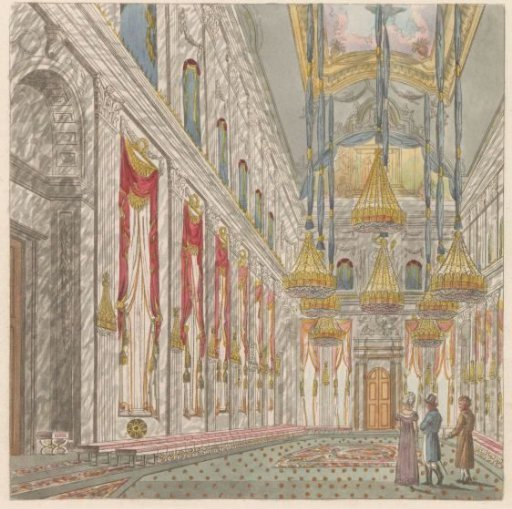 Interior of the Royal Palace on the Dam, ca. 1810-1813