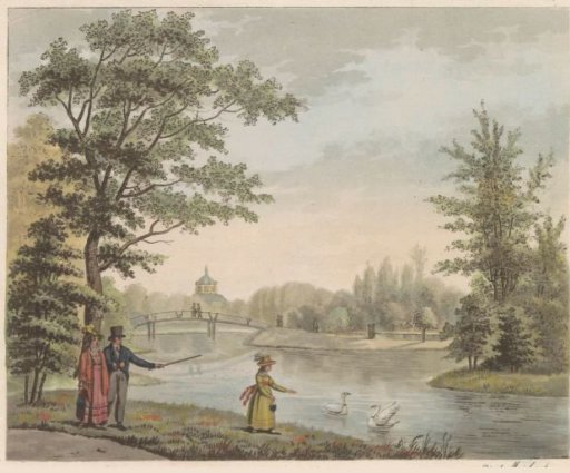 Garden at Huis ten Bosch, ca. 1825