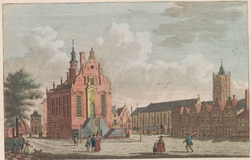 Market and town hall of Schiedam, ca. 1790