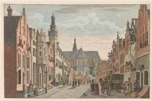 Langestraat in Alkmaar, ca. 1790