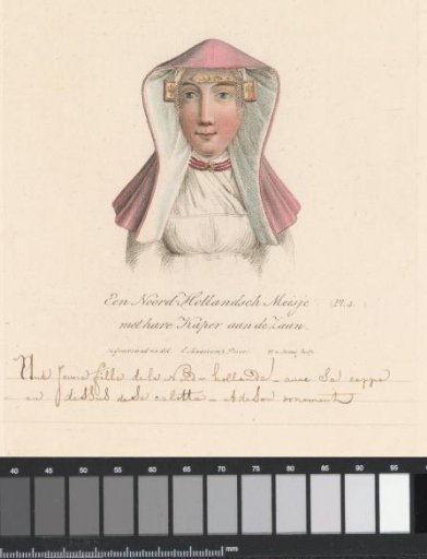 Headgear of a girl from North Holland, 1816
