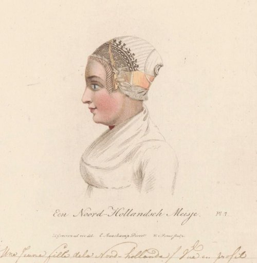 Headgear of a girl from North Holland, 1816