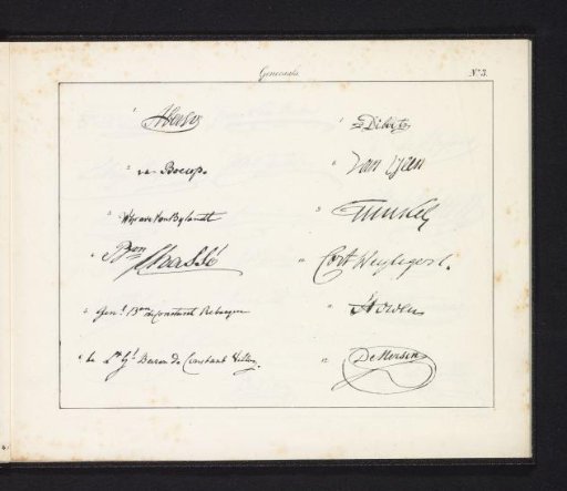 Signatures of Generals, 1830