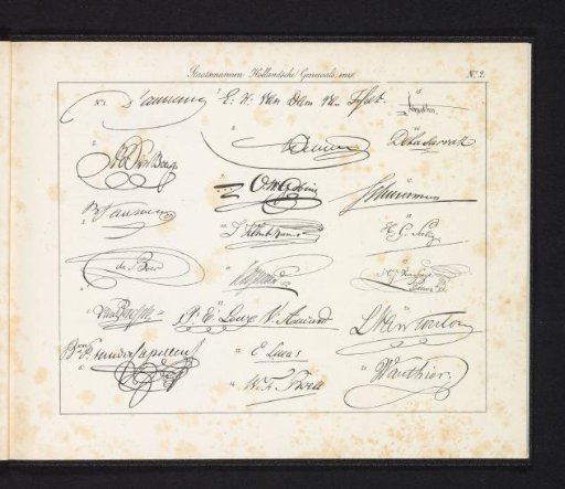Signatures of Dutch Statesmen and Generals, 1830