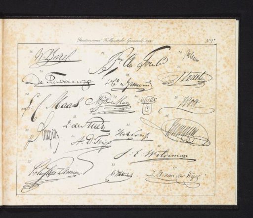Signatures of Dutch Statesmen and Generals, 1830