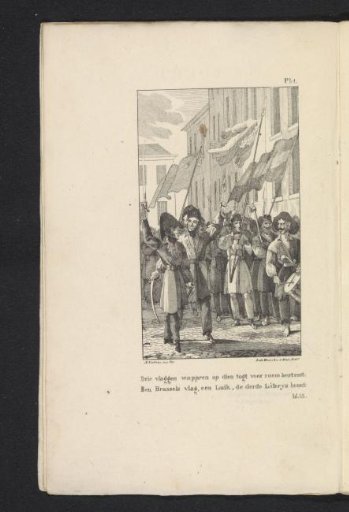 Journey of the Eighty Liège Men to Tervuren (plate 1), 1830