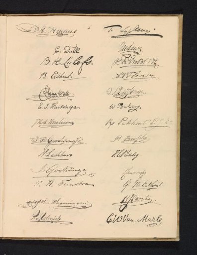 Fifth page with signatures, 1830
