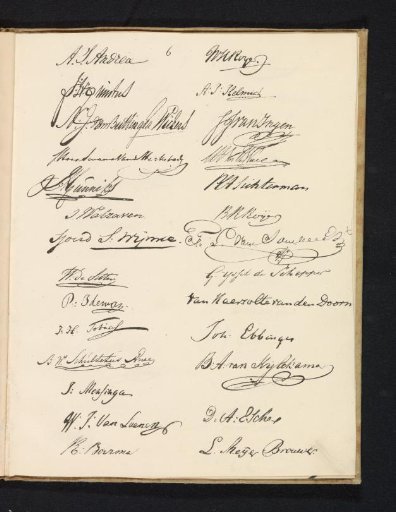 Sixth page with signatures, 1830