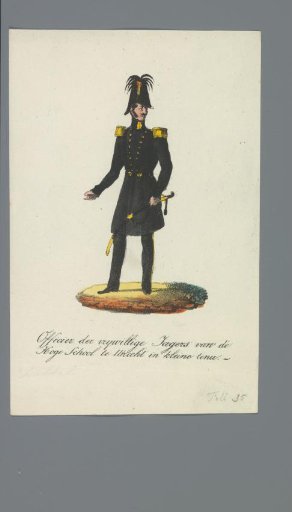 Officer of the Volunteer Hunters of the University of Utrecht in small uniform