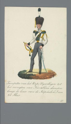 Trumpeter of the Corps of Volunteers for performing cavalry duties along the line from the Capital Dam to Sluis