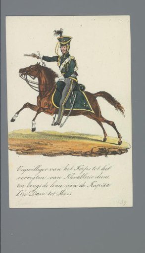 Volunteer of the Corps for performing cavalry duties along the line from the Capital Dam to Sluis