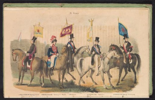 Costumes and Standards of the Civic Guards of Amsterdam, Delft and Leiden, 1840-1842