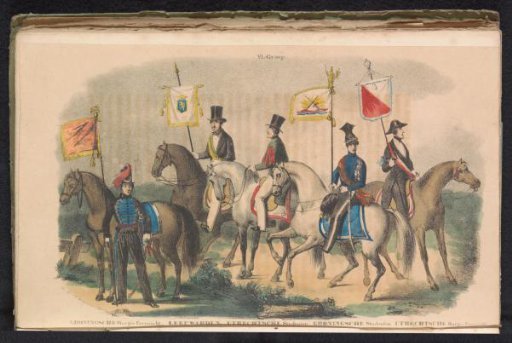 Costumes and Standards of the Civic Guards of Groningen, Leeuwarden and Utrecht, 1840-1842