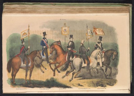 Costumes and Standards of the Civic Guards of Nijmegen, Tilburg, Grave, Eindhoven and Arnhem, 1840-1842