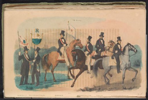 Costumes and Standards of the Civic Guards of Alkmaar, Monnickendam, Hoorn, Purmerend, Edam and Grootebroek, 1840-1842