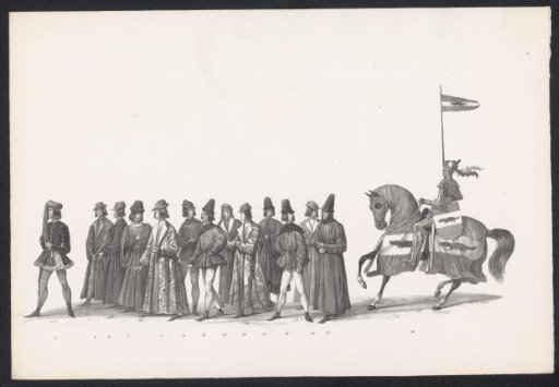Masquerade by Students of the University of Leiden, 1840 (Plate 3)