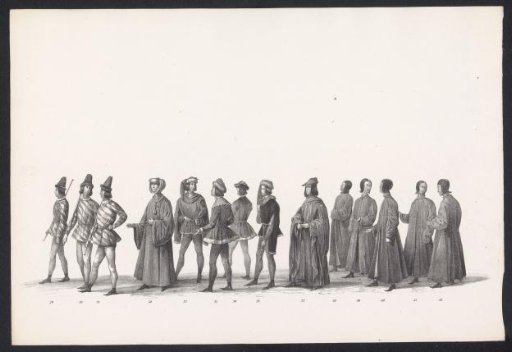 Masquerade by Students of the University of Leiden, 1840 (Plate 6)
