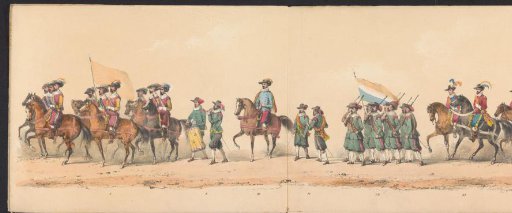Historical procession by students of the University of Groningen, 1850 (plate 2)