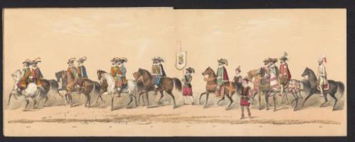 Historical procession by students of the University of Groningen, 1850 (plate 6)