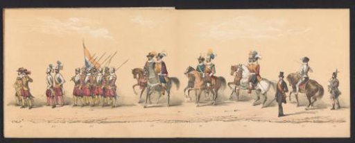 Historical procession by students of the University of Groningen, 1850 (plate 7)