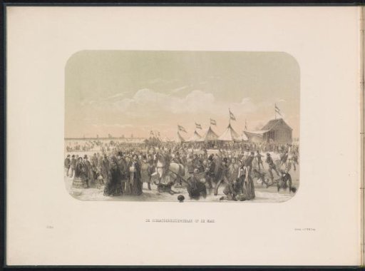 Skating on the Maas in Rotterdam, 1855