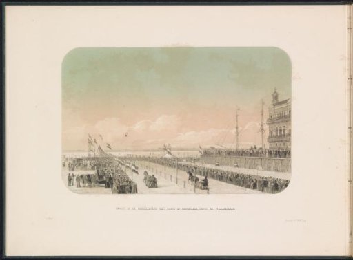 Sled race on the Maas in Rotterdam, 1855