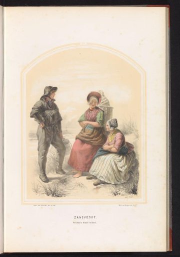 Traditional Costume of Zandvoort in North Holland, 1857