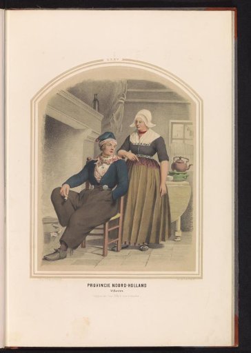 Traditional Costume of Volendam in North Holland, 1857