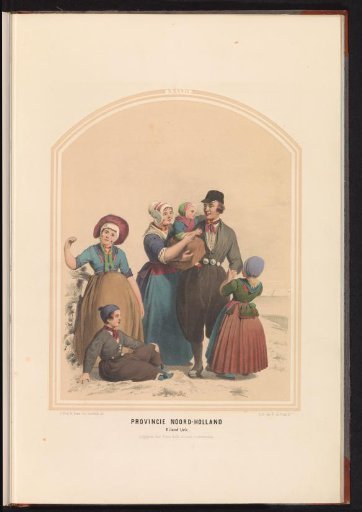 Traditional Costume of the Island of Urk in North Holland, 1857