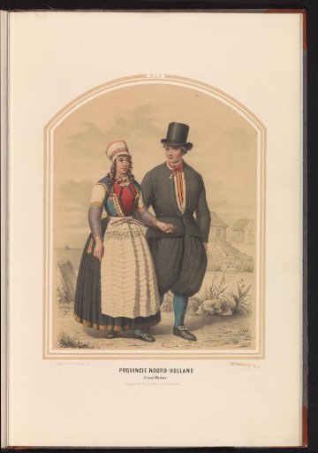 Traditional Costume of the Island of Marken in North Holland, 1857